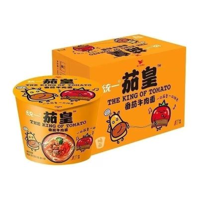 统一茄皇（番茄牛肉面）128g*12桶