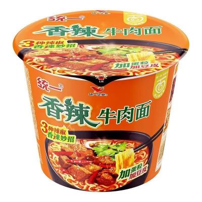 统一来一桶香辣牛肉面12桶